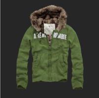 heren abercrombie fitch full-zip hooded fur outwear diepgroen Retail Stores 5vu59406